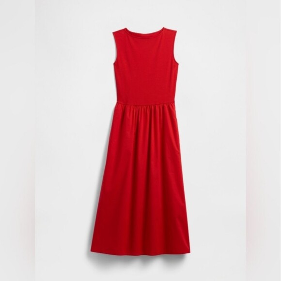 NWT GAP Boatneck Midi Dress Red - Picture 4 of 8